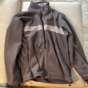 Men’s Columbia charcoal gray fleece jacket size large